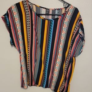 Shein multicolor striped shirt
